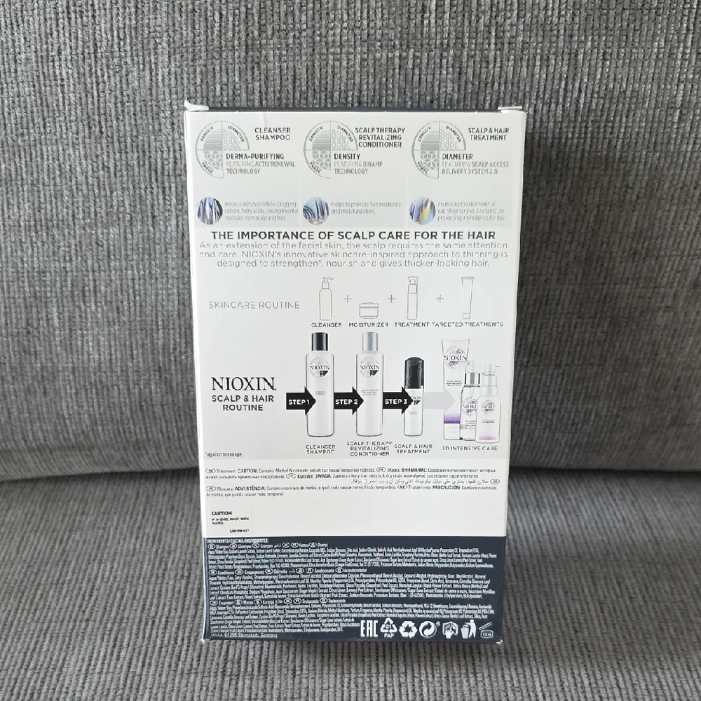 Nioxin System 2 Hair Care Kit - For‎ Thicker, Fuller, Natural Hair, New In Box.